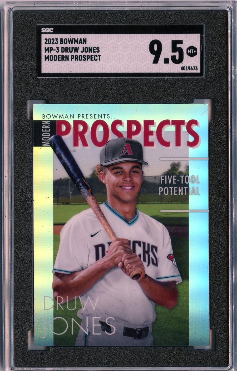 2023 Bowman #MP-3 Druw Jones Modern Prospects SGC 9.5 — Front