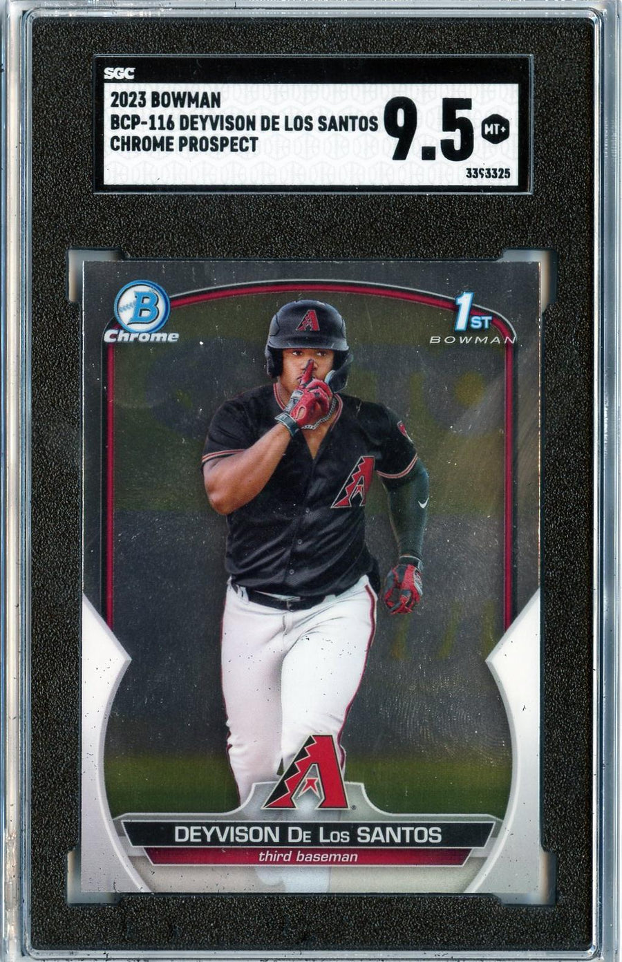 2023 Bowman #BCP-116 Deyvison De Los Santos Chrome Prospects SGC 9.5 — Front