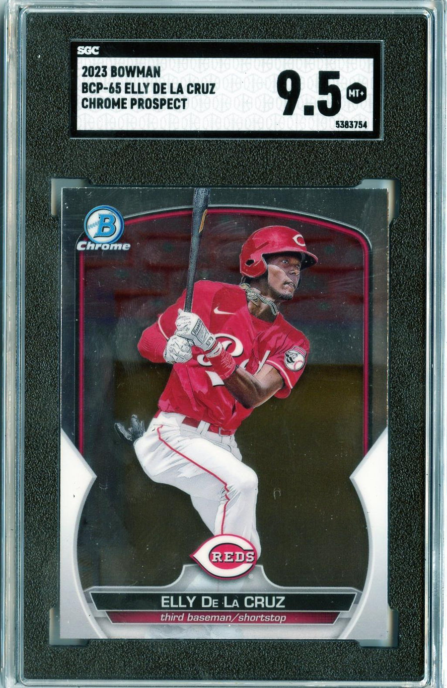 2023 Bowman #BCP-65 Elly De La Cruz Chrome Prospects SGC 9.5 — Front