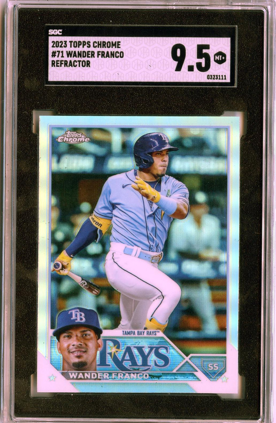 2023 Topps Chrome #71 Wander Franco Refractors SGC 9.5 — Front