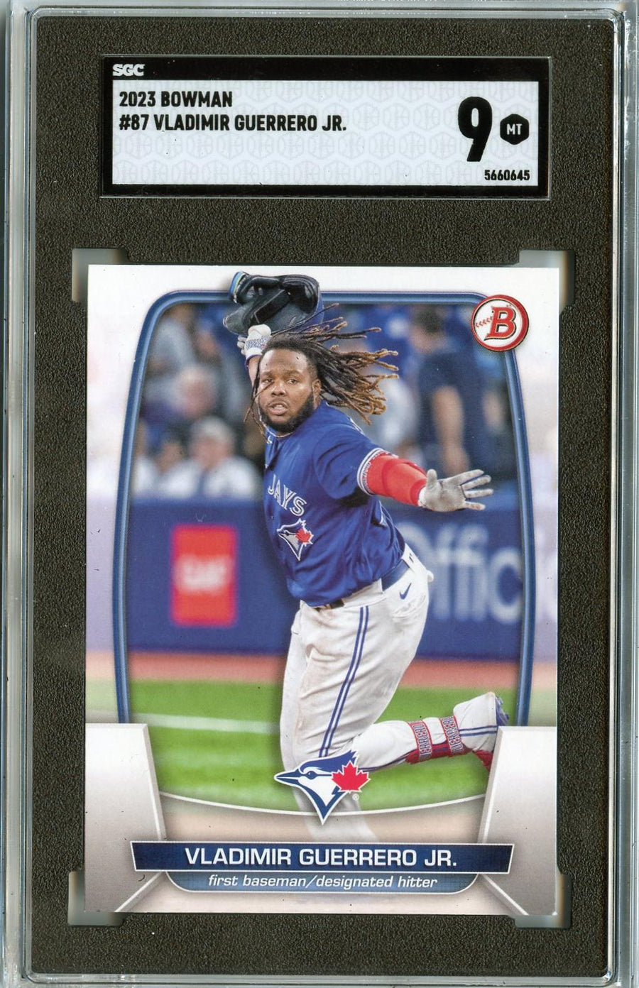 2023 Bowman #87 Vladimir Guerrero Jr. SGC 9 — Front