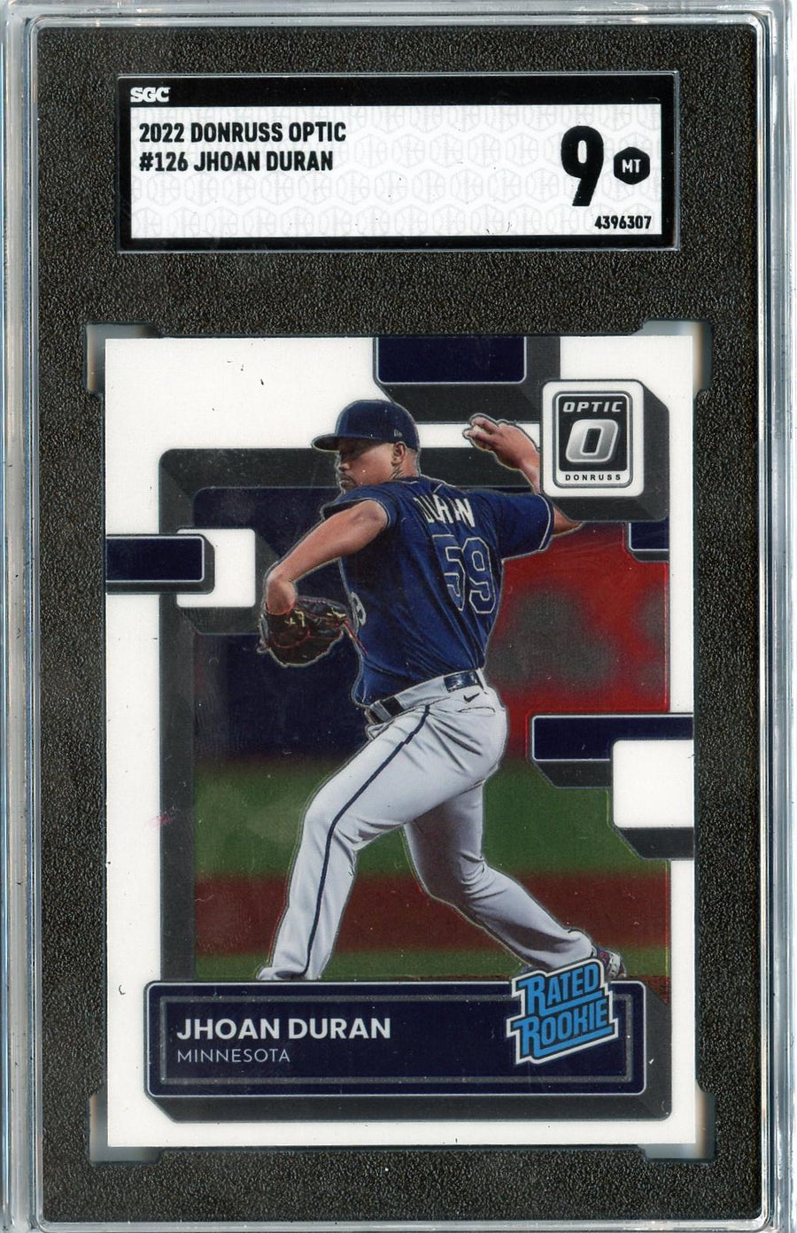 2022 Donruss Optic #126 Jhoan Duran SGC 9 — Front