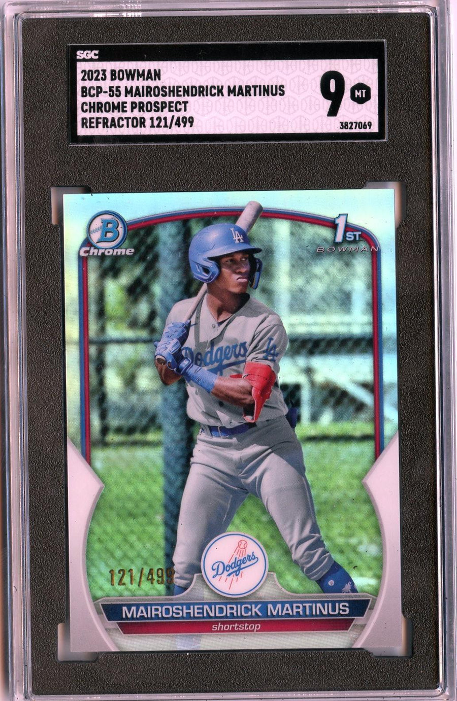 2023 Bowman #BCP-55 Mairoshendrick Martinus Chrome Prospects SGC 9 — Front