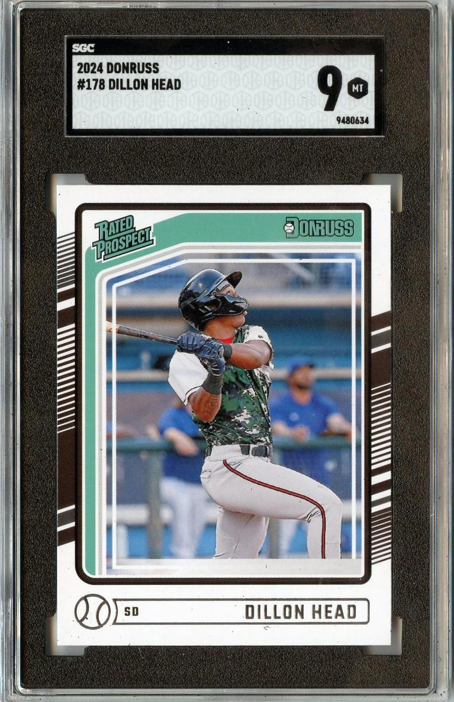2024 Donruss #178 Dillon Head SGC 9 — Front