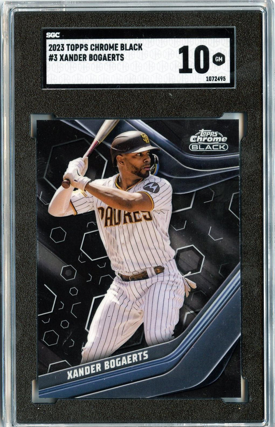 2023 Topps Chrome Black #3 Xander Bogaerts SGC 10 — Front