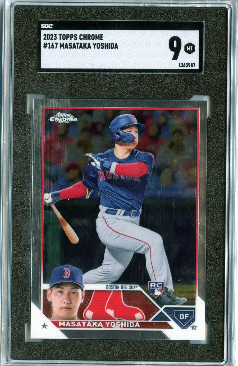 2023 Topps Chrome #167 Masataka Yoshida RC SGC 9 — Front