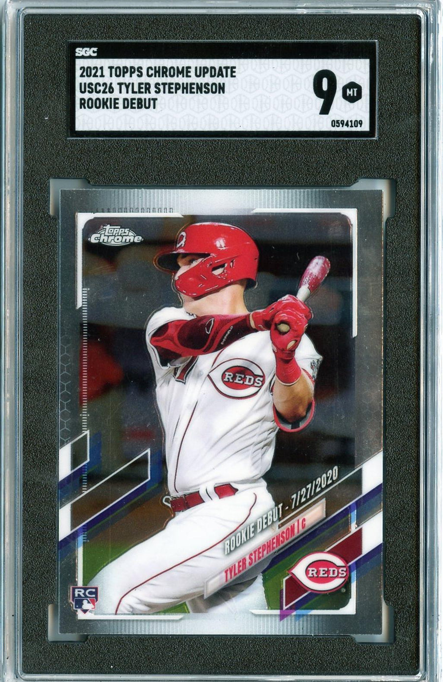 2021 Topps Chrome Update #USC26 Tyler Stephenson SGC 9 — Front