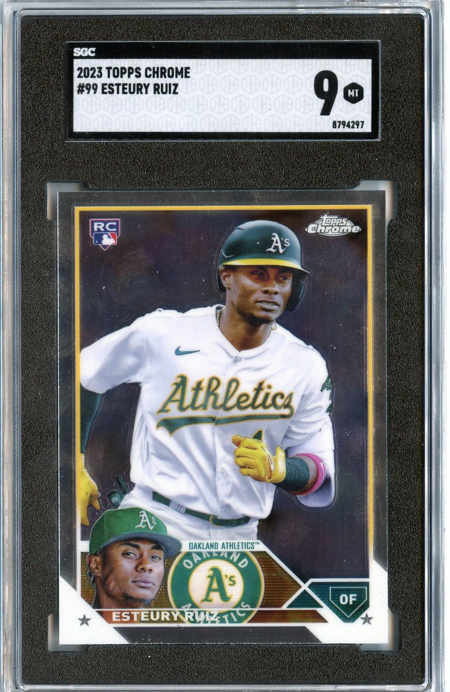 2023 Topps Chrome #99 Esteury Ruiz RC SGC 9 — Front