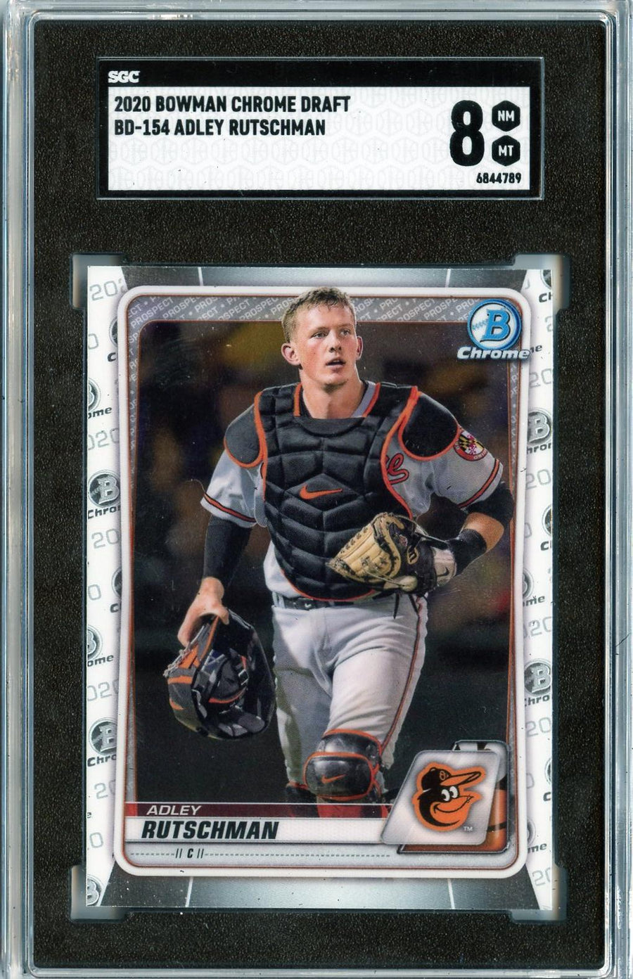 2020 Bowman Chrome Draft #BD-154 Adley Rutschman SGC 8 — Front