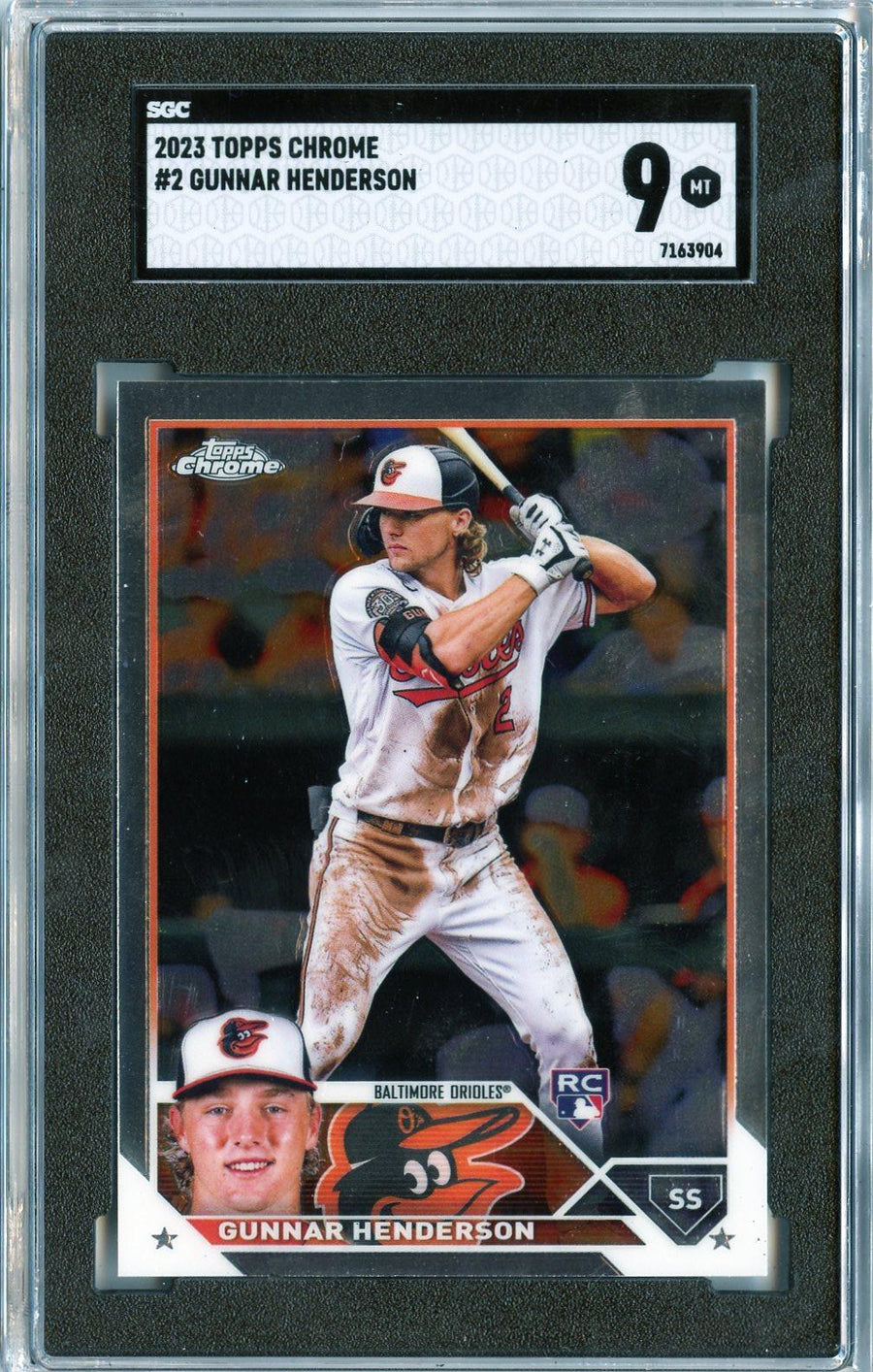 2023 Topps Chrome #2 Gunnar Henderson RC SGC 9 — Front