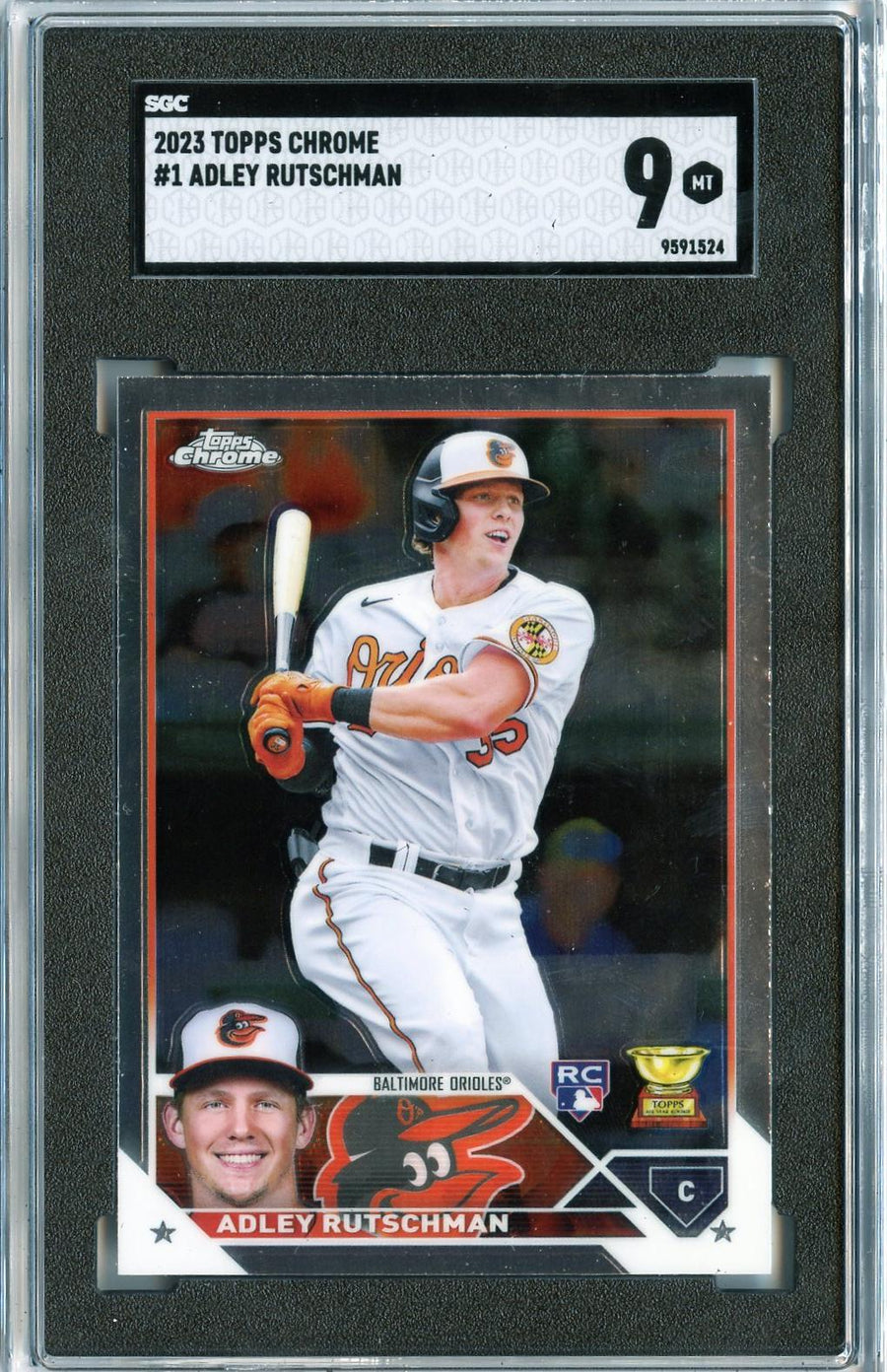 2023 Topps Chrome #1 Adley Rutschman RC SGC 9 — Front