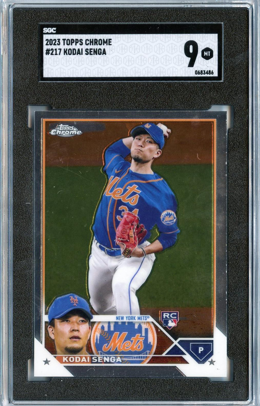 2023 Topps Chrome #217 Kodai Senga RC SGC 9 — Front