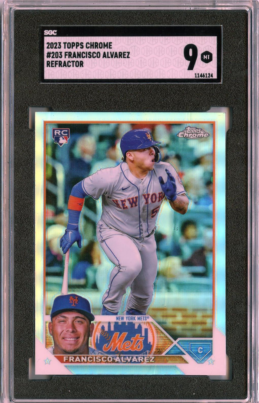 2023 Topps Chrome #203 Francisco ������������������lvarez Refractors RC SGC 9 — Front