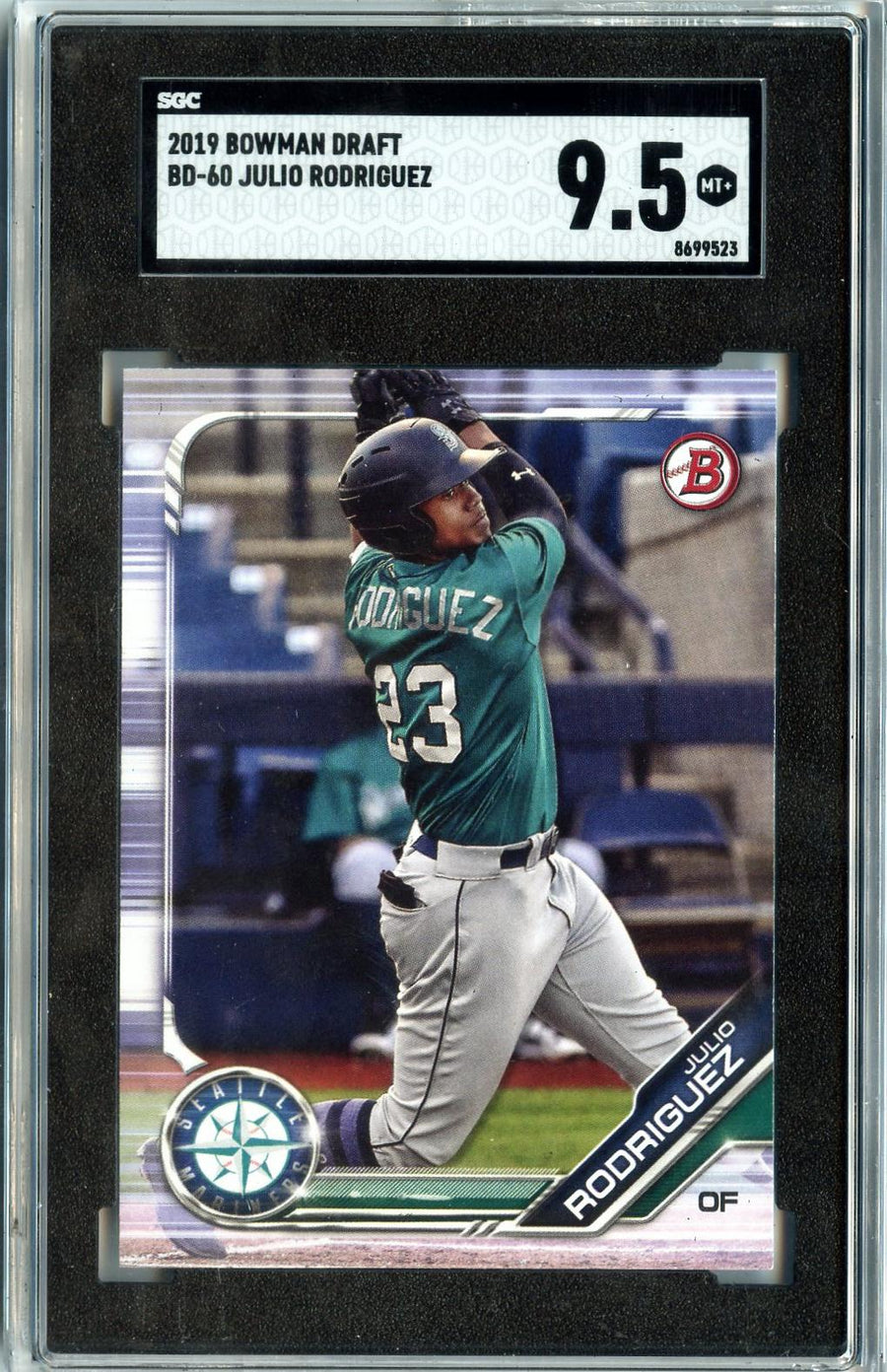 2019 Bowman Draft #BD-60 Julio Rodriguez SGC 9.5 — Front