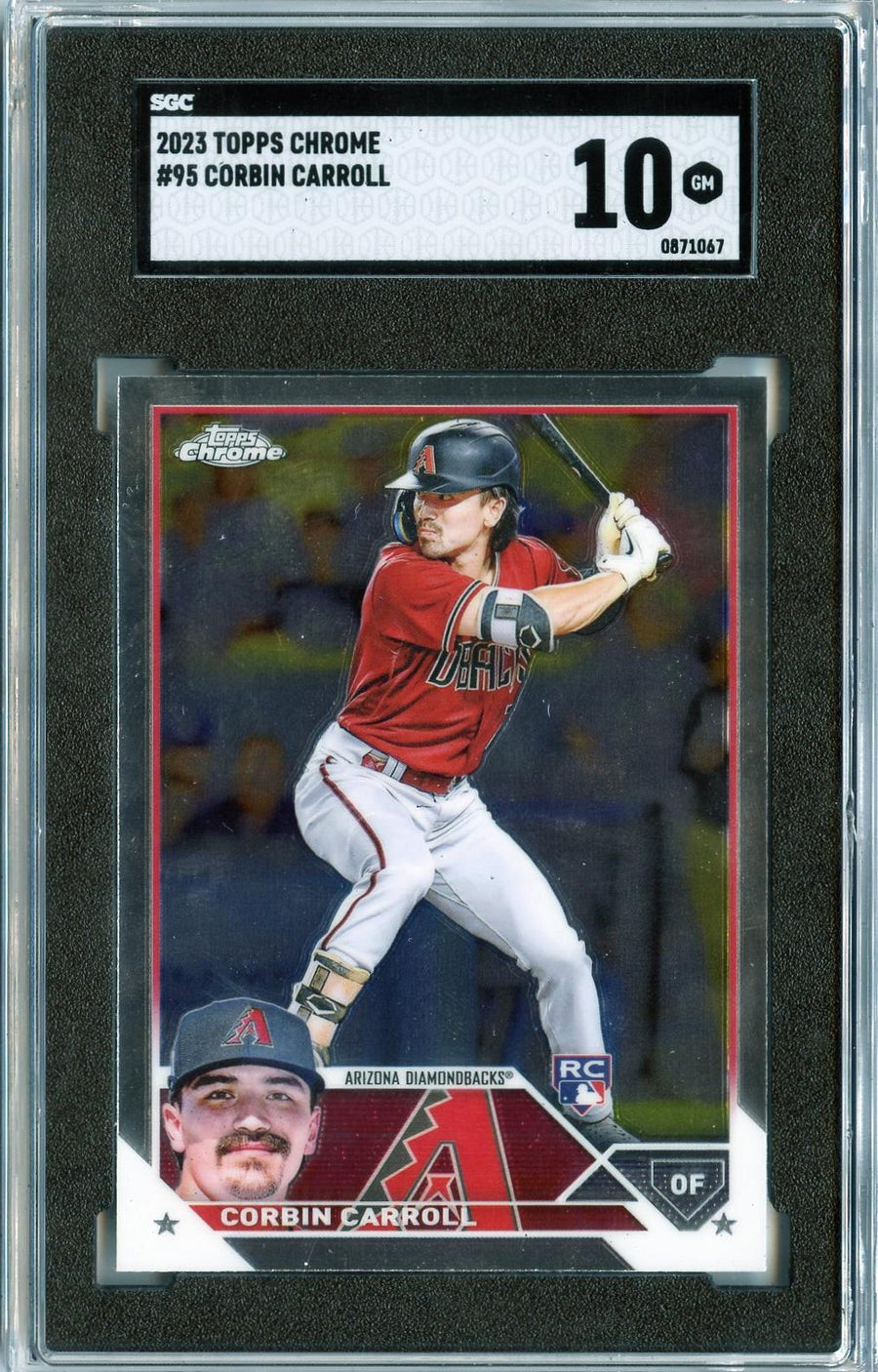 2023 Topps Chrome #95 Corbin Carroll RC SGC 10 — Front