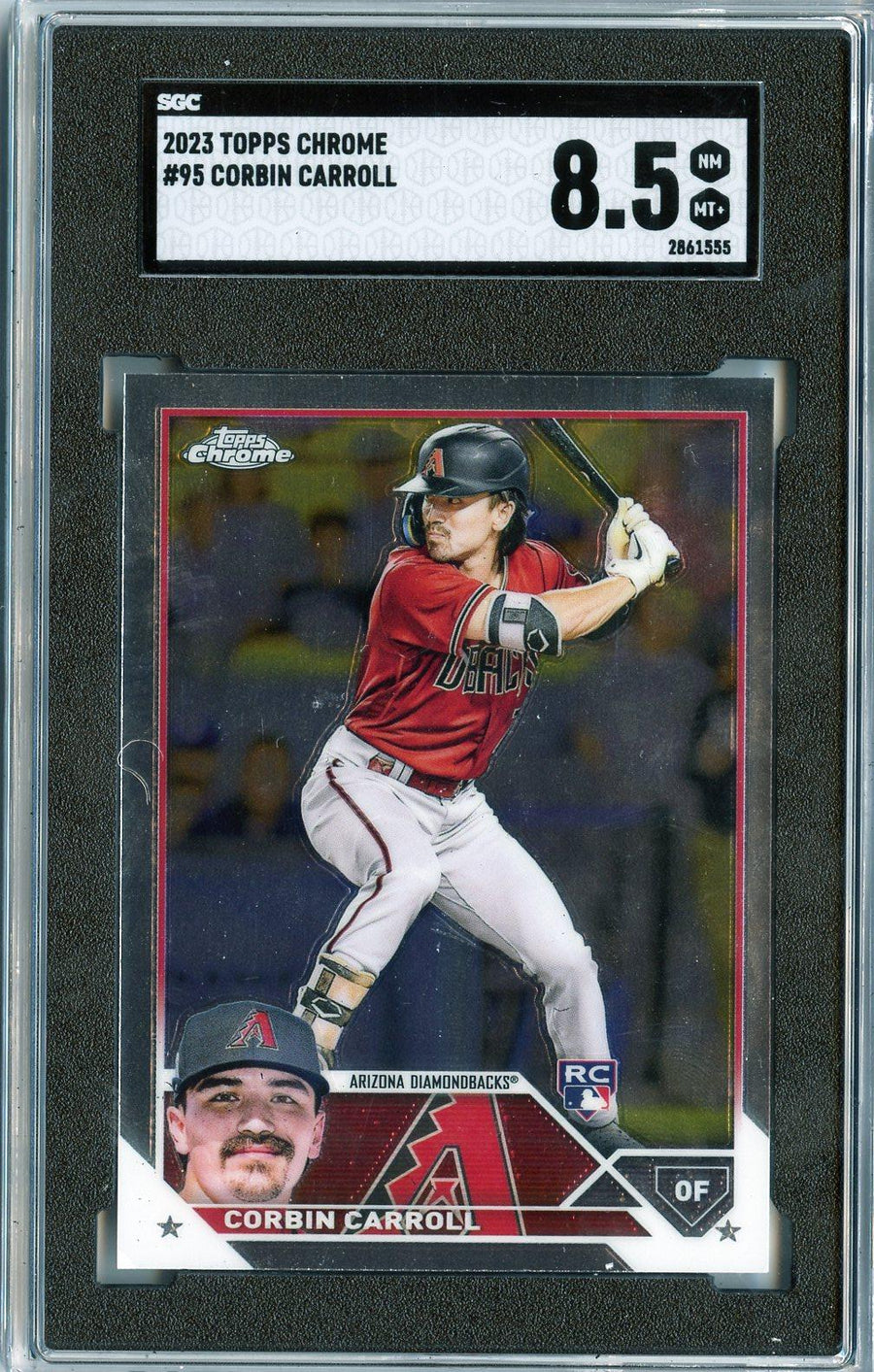 2023 Topps Chrome #95 Corbin Carroll RC SGC 8.5 — Front