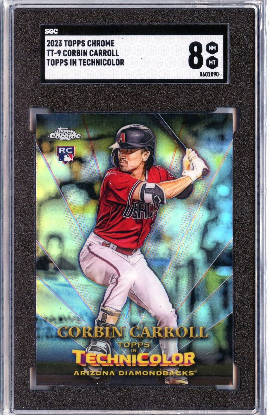 2023 Topps Chrome #TT-9 Corbin Carroll Topps in Technicolor RC SGC 8 — Front