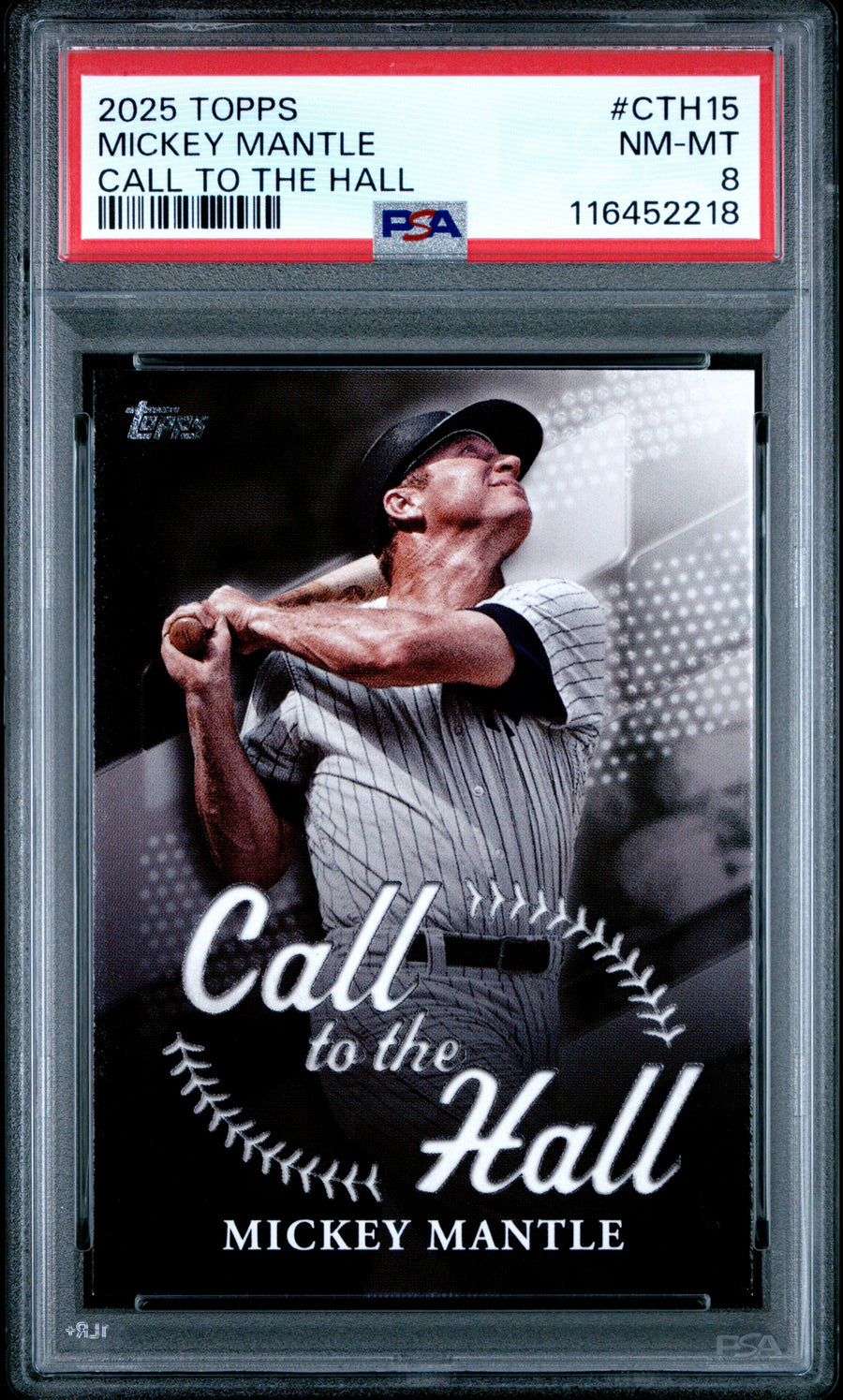 2025 Topps Call To The Hall #CTH15 Mickey Mantle PSA 8 — Front