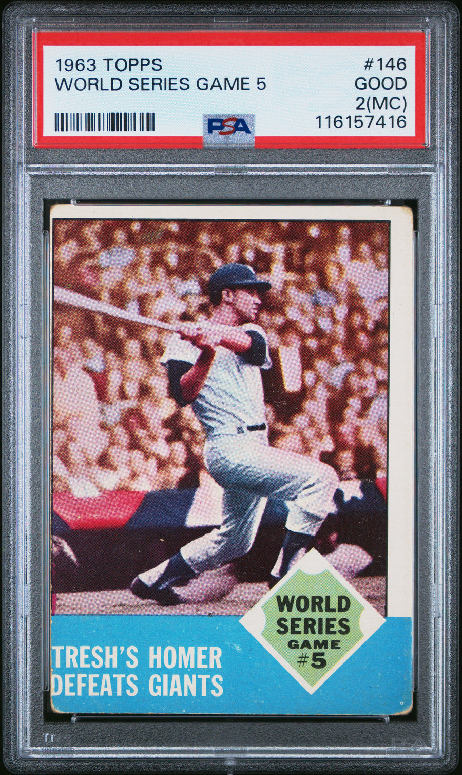 1963 Topps #146 World Series Game 5 PSA 2 — Front