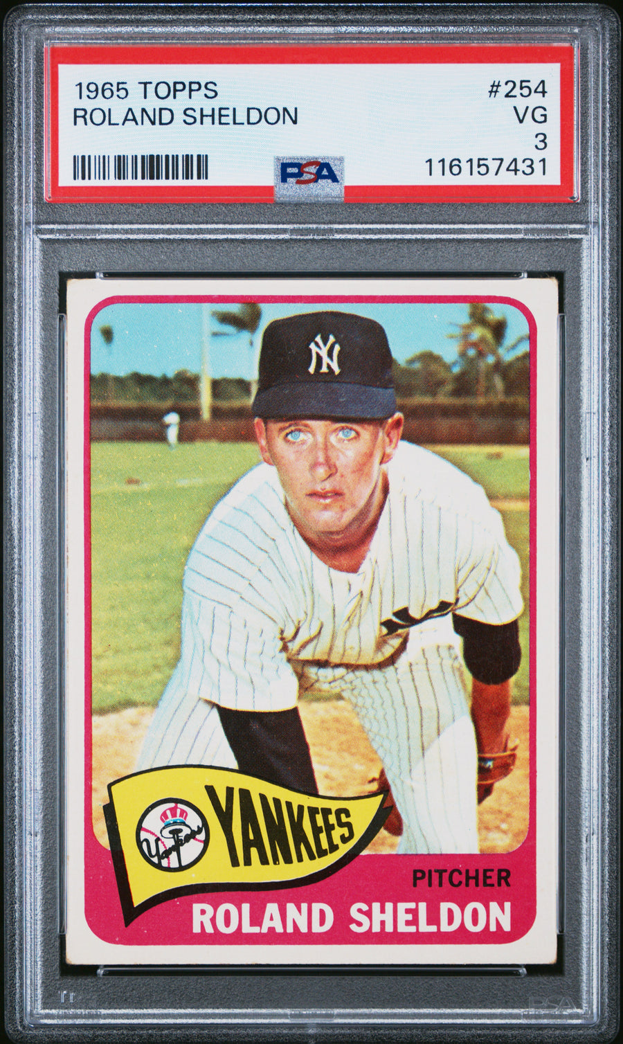 1965 Topps #254 Roland Sheldon PSA 3 — Front