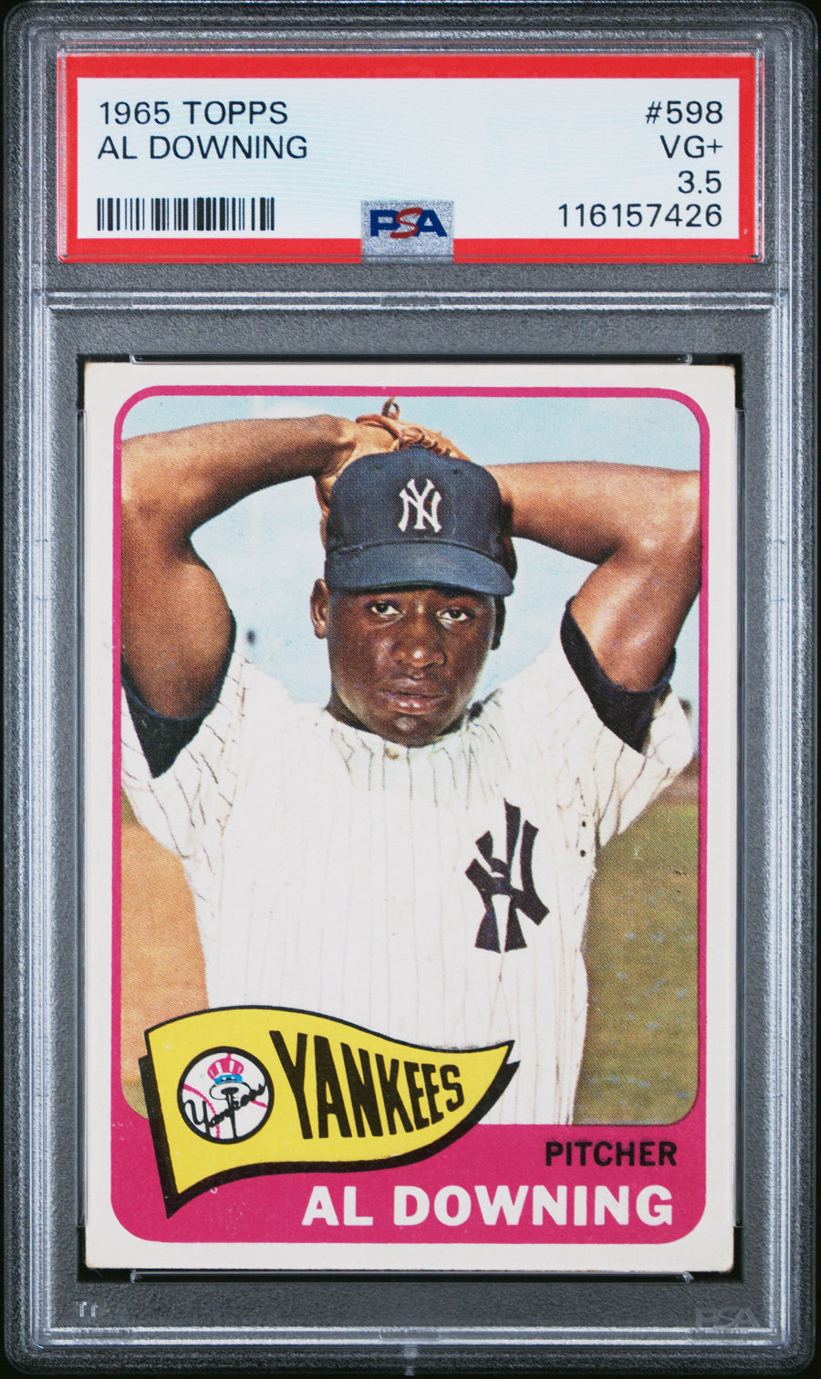 1965 Topps #598 Al Downing PSA 3.5 — Front