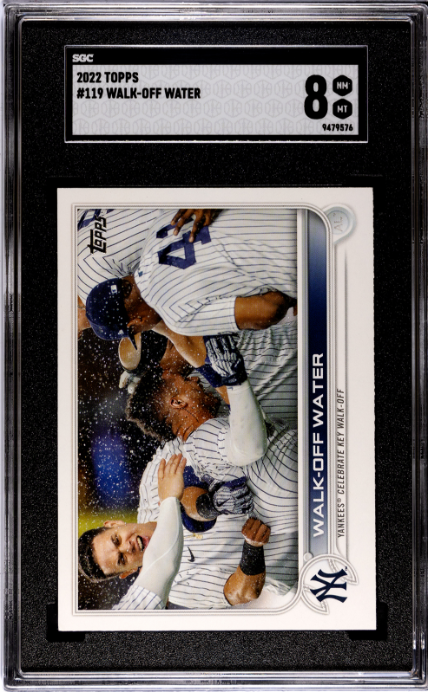 2022 Topps #119 Walk-Off Water SGC 8 — Front