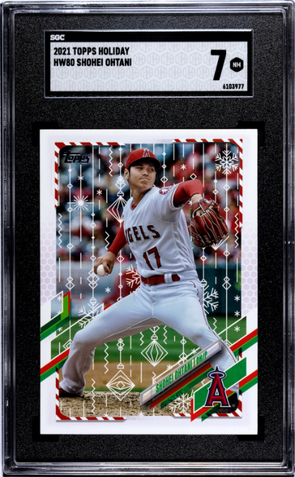 2021 Topps Holiday #HW80 Shohei Ohtani SGC 7 — Front