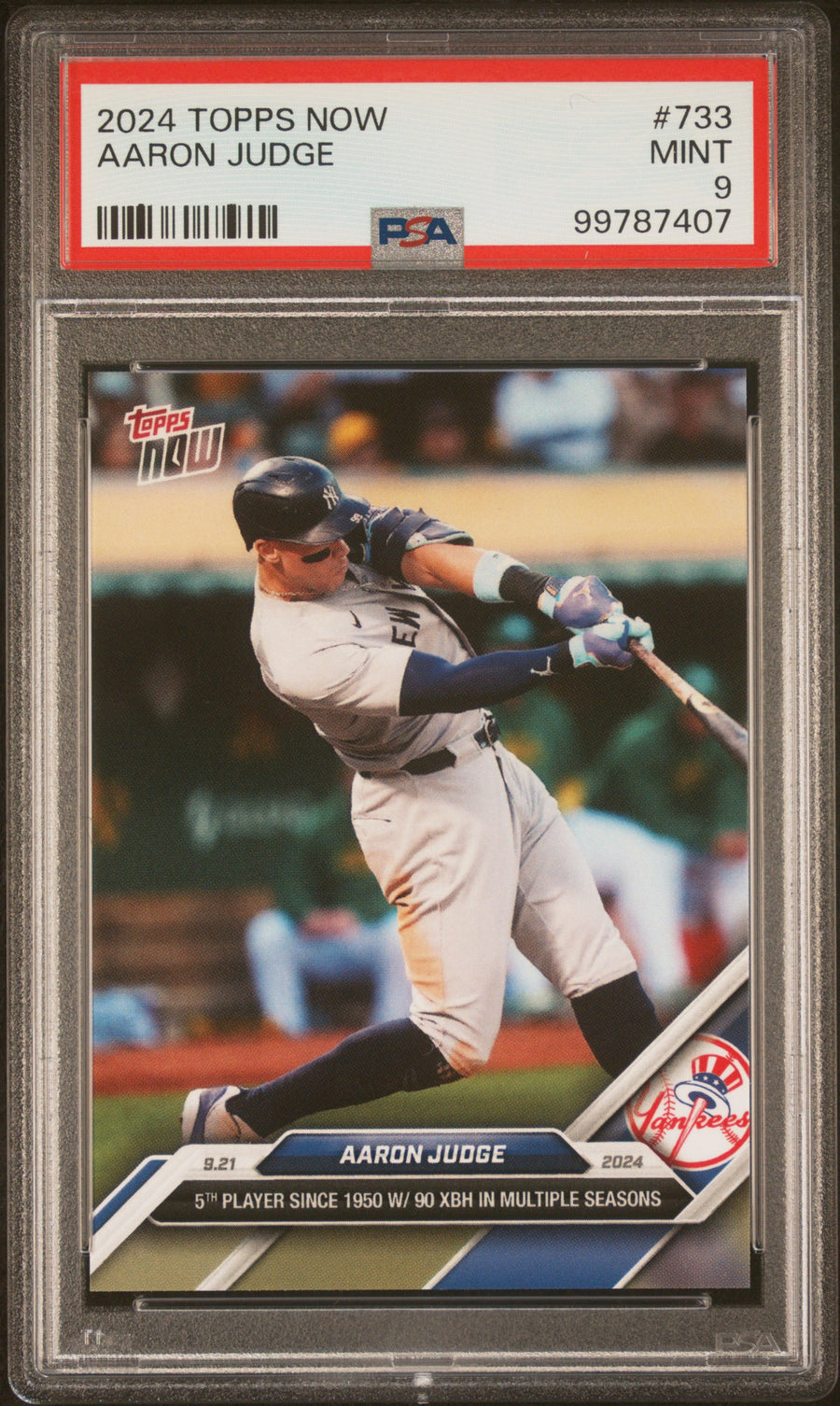2024 Topps Now #733 Aaron Judge PSA 9 — Front