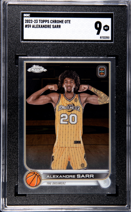 2022-23 Topps Chrome Overtime Elite #59 Alexandre Sarr SGC 9 — Front