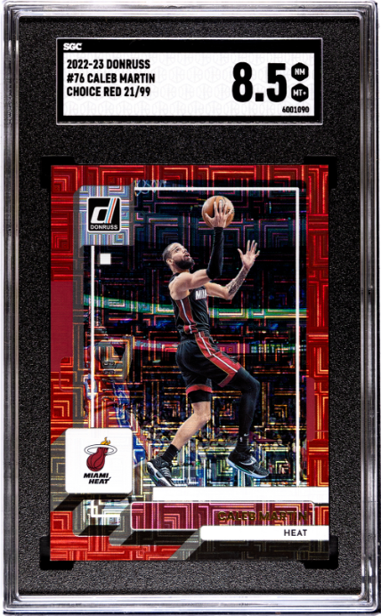 2022-23 Donruss #76 Caleb Martin Choice Red SGC 8.5 — Front