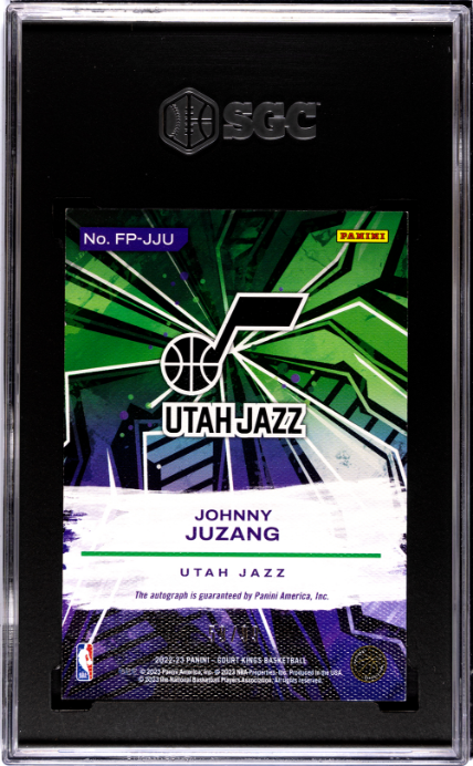 2022-23 #FP-JJU Johnny Juzang Fresh Paint Ruby Autograph RC SGC 9.5-10 — Back