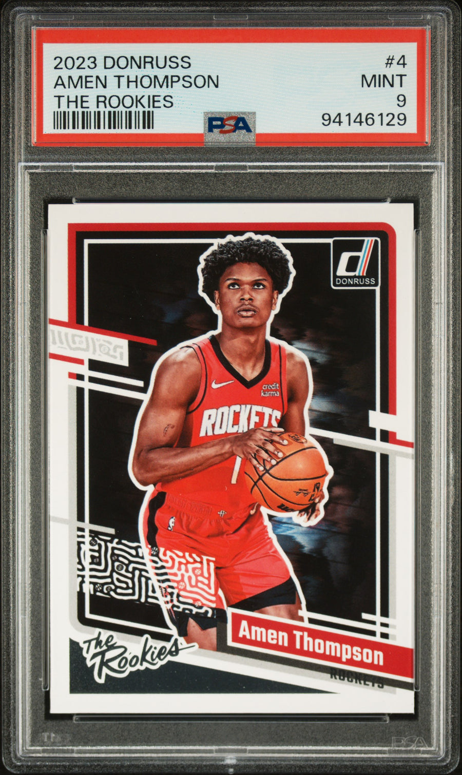 2023 Panini Donruss The Rookies #4 Amen Thompson PSA 9 — Front