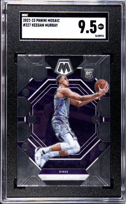 2022-23 Panini Mosaic #227 Keegan Murray RC SGC 9.5 — Front