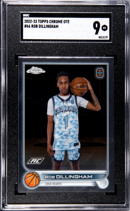 2022-23 Topps Chrome Overtime Elite #66 Rob Dillingham RC SGC 9 — Front