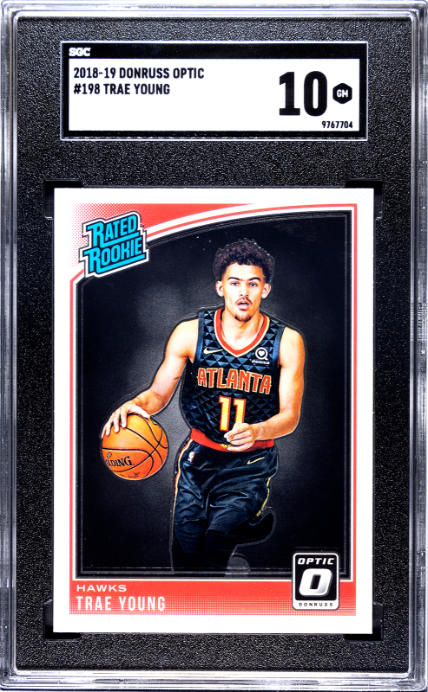 2018-19 Donruss Optic #198 Trae Young RR SGC 10 — Front