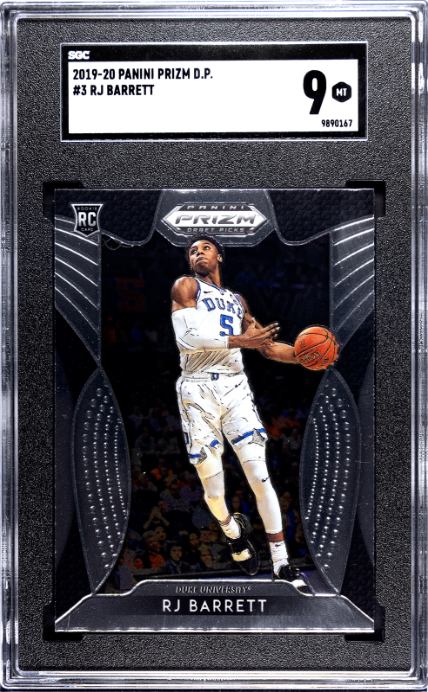 2019-20 Panini Prizm Draft Picks #3 Rj Barrett RC SGC 9 — Front