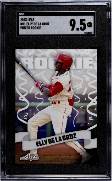 2023 Leaf #01 Elly De La Cruz Prized Rookie SGC 9.5 — Front