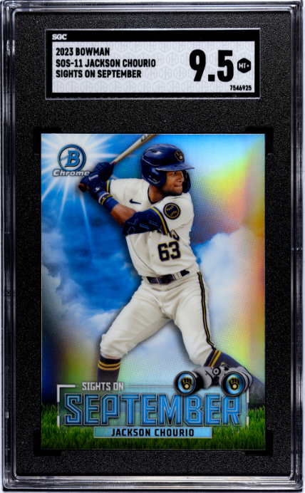 2023 Bowman #SOS-11 Jackson Chourio Sights on Sept. SGC 9.5 — Front
