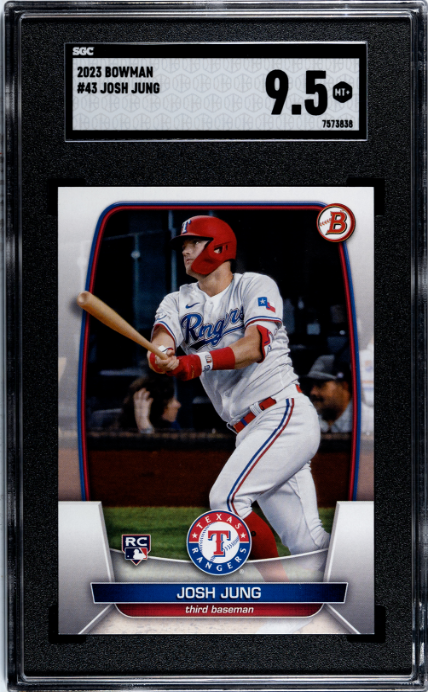 2023 Bowman #43 Josh Jung RC SGC 9.5 — Front