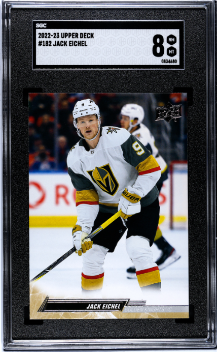 2022-23 Upper Deck #182 Jack Eichel SGC 8 — Front