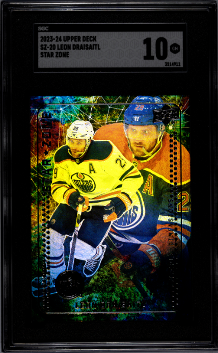 2023-24 Upper Deck #SZ-20 Leon Draisaitl Star Zone SGC 10 — Front