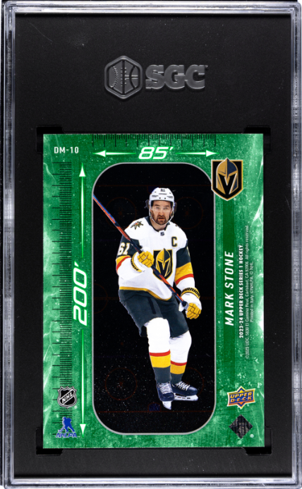 2023-24 Upper Deck #DM-10 Mark Stone 200' X 85' Green SGC 10 — Back