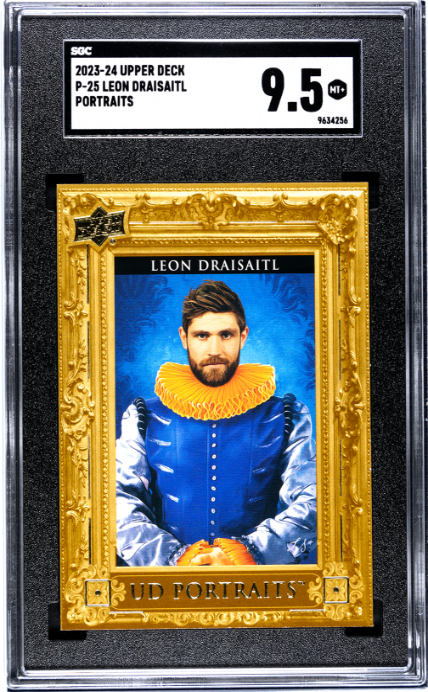 2023-24 Upper Deck #P-25 Leon Draisaitl Portraits SGC 9.5 — Front