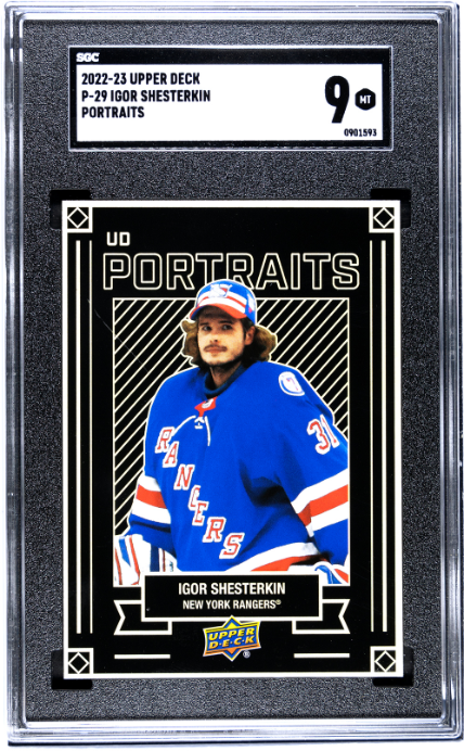2022-23 Upper Deck #P-29 Igor Shesterkin Portraits SGC 9 — Front