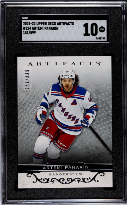 2021-22 Upper Deck Artifacts #124 Artemi Panarin SGC 10 — Front