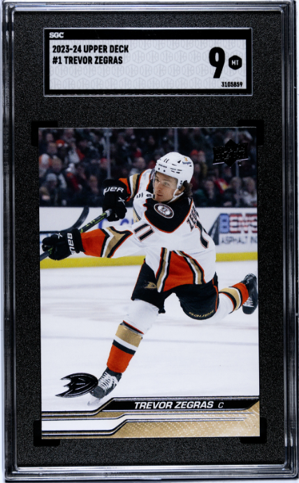 2023-24 Upper Deck #1 Trevor Zegras SGC 9 — Front