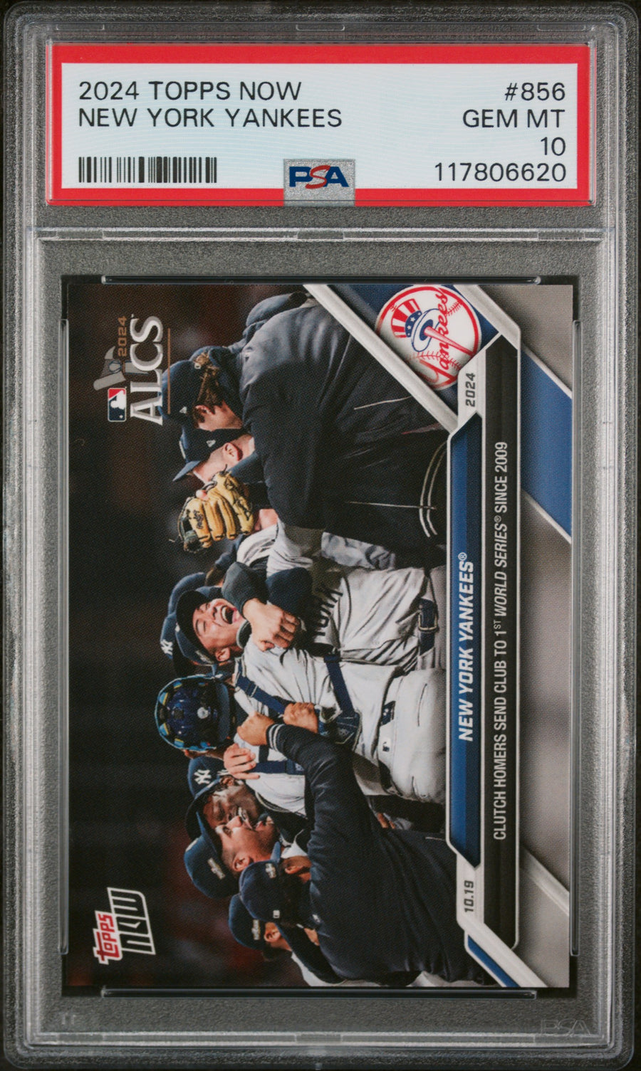 (2)2024 Topps Now #856 New York Yankees PSA 10 — Front