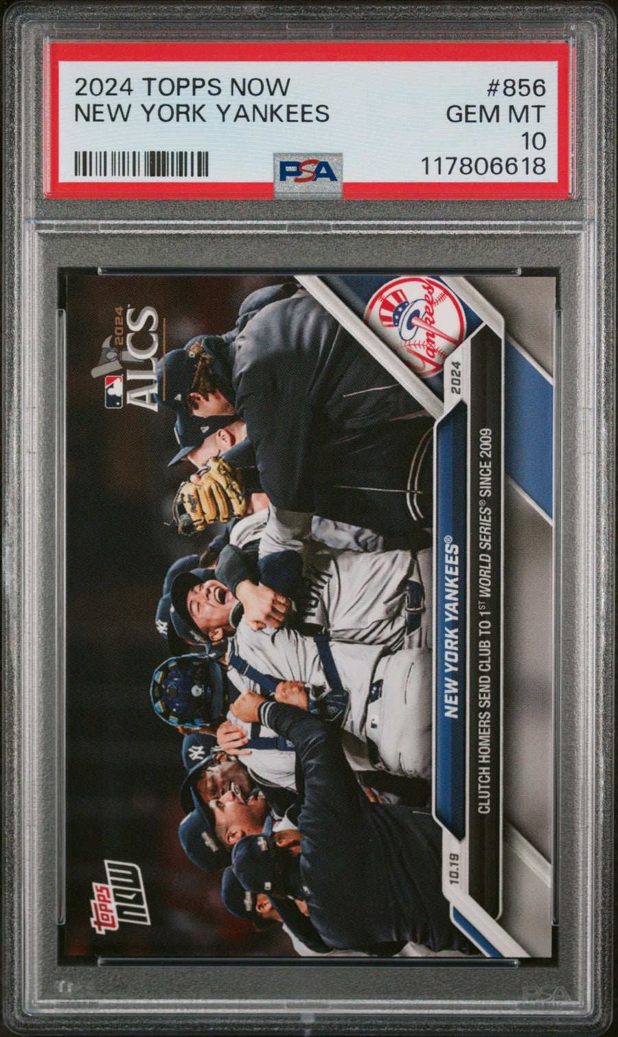 (3)2024 Topps Now #856 New York Yankees PSA 10 — Front