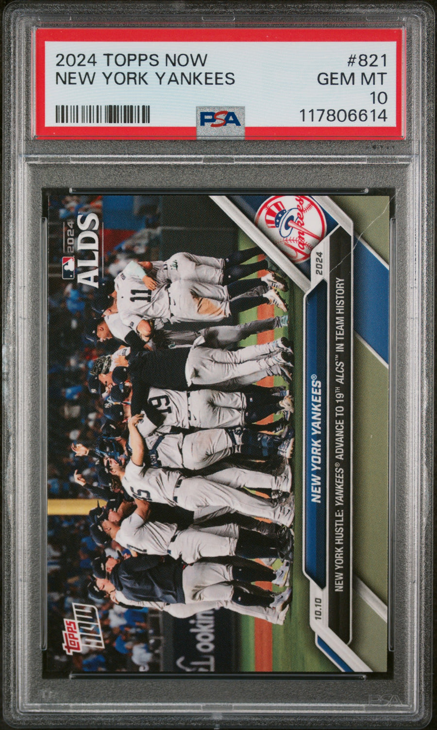 2024 Topps Now #821 New York Yankees PSA 10 — Front