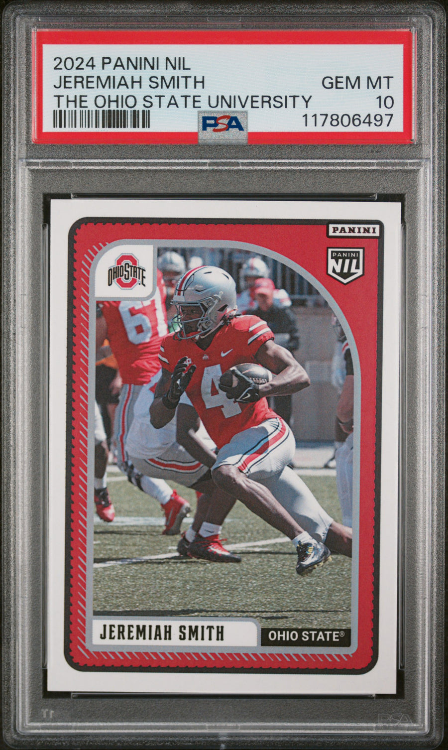 2024 Panini Nil The Ohio State University Jeremiah Smith PSA 10 — Front
